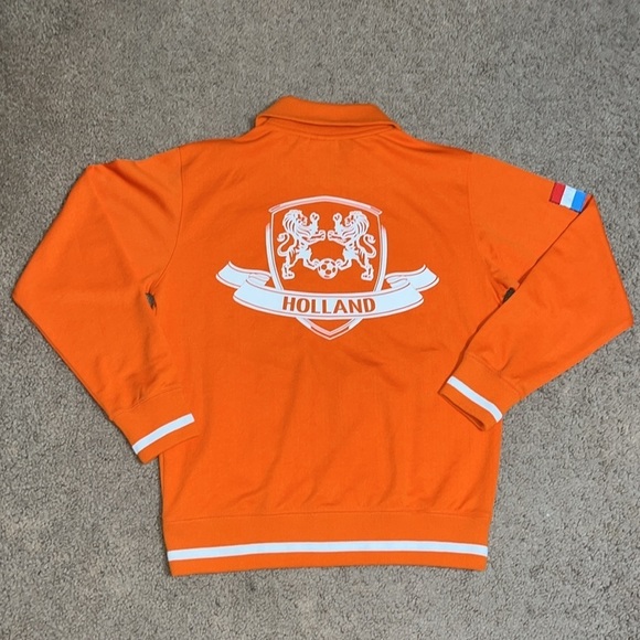 Holland Amsterdam Soccer Embroidered Jacket Orange Men’s Small Women’s Large - Picture 6 of 8